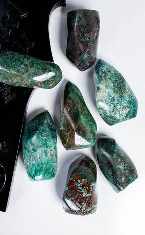 Chrysocolla Flames-Crystals-Tragic Beautiful