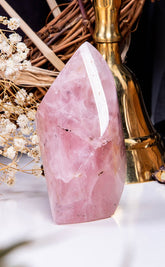 Crystal Flames | Rose Quartz-Crystals-Tragic Beautiful