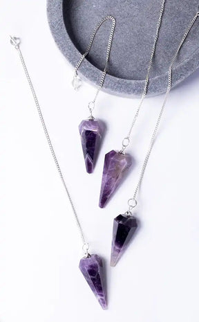 Faceted Pendulum | Amethyst-Crystals-Tragic Beautiful