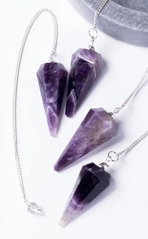 Faceted Pendulum | Amethyst-Crystals-Tragic Beautiful