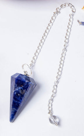 Faceted Pendulum | Sodalite-Crystals-Tragic Beautiful