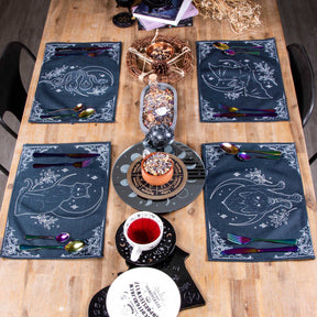 Les Familiers Placemat Set of 4 | Nocturnal-The Haunted Mansion-Tragic Beautiful