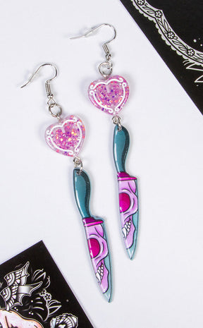 Fright Knife Earrings-Drop Dead Gorgeous-Tragic Beautiful