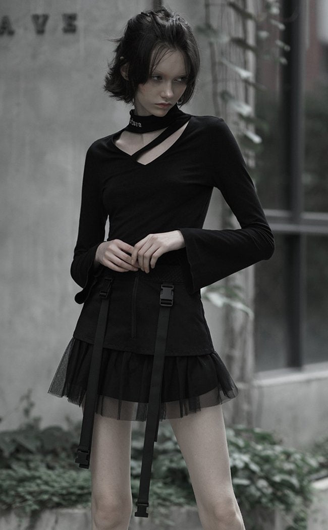 Black Mini Skirt, flare mini Skirt, Gothic Skirt, Fairy Skirt, Psytrance  Skirt, Rave Clothing, Festival Clothing, Boho Skirt, Pixie clothes