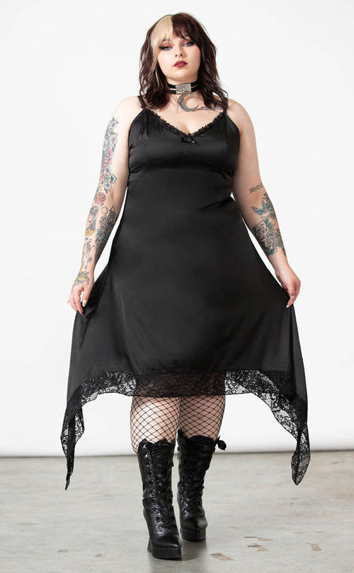 Loya Satin Maxi Dress | Killstar Australia | Plus-Size Gothic Clothing