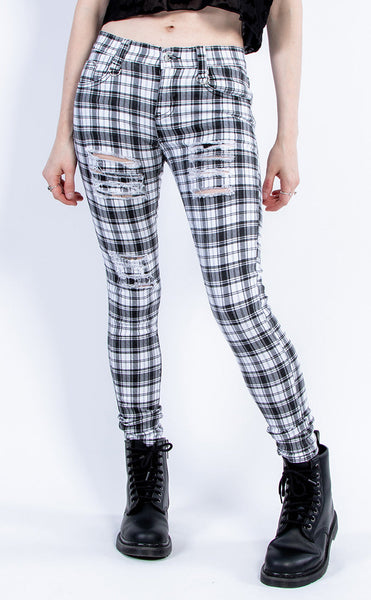 Tartan jeans on sale