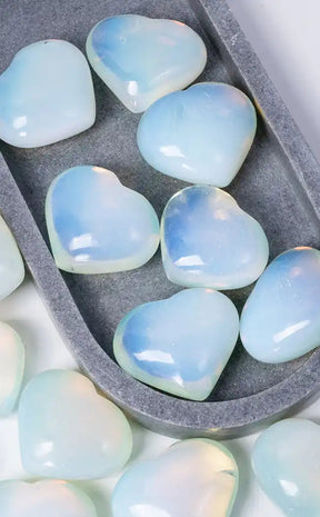 Opalite Puffy Crystal Hearts-Crystals-Tragic Beautiful