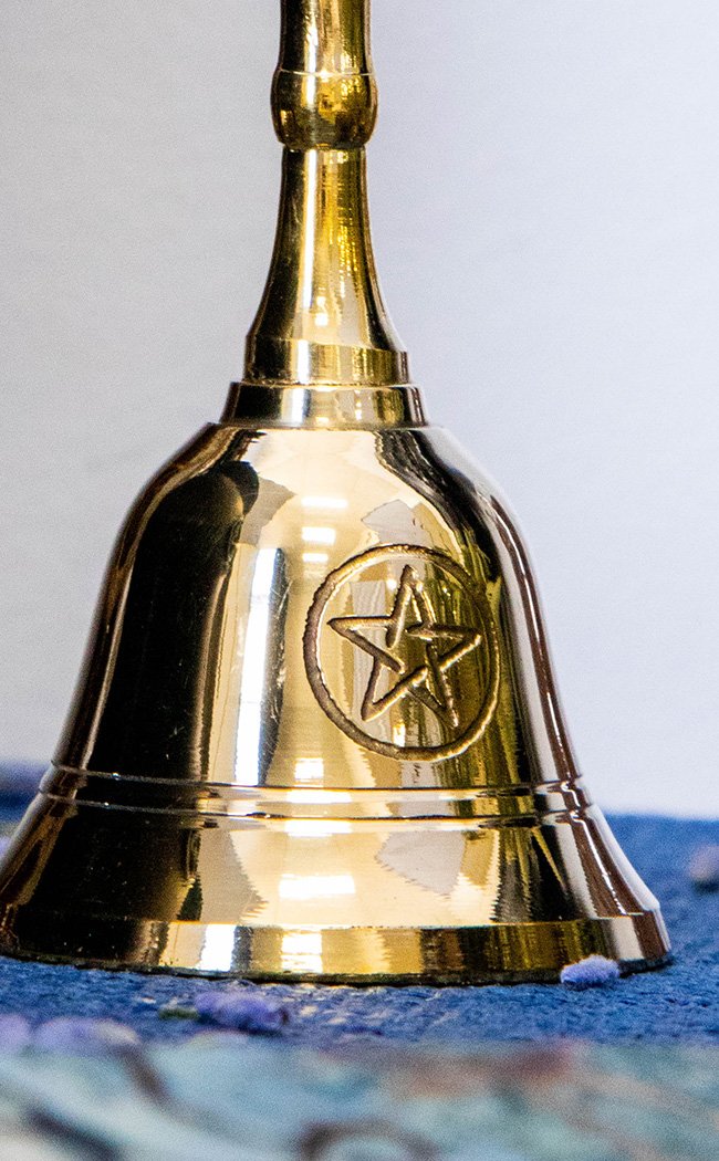 Brass Pentacle Altar Bell 5 – The Witches Sage LLC
