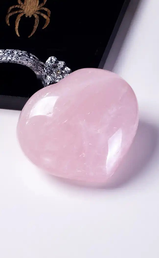 Rose Quartz Heart | Extra Large-Crystals-Tragic Beautiful