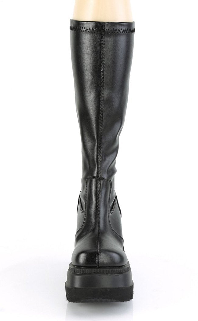 SHAKER-65 Black Matte Vegan Boots-Demonia-Tragic Beautiful