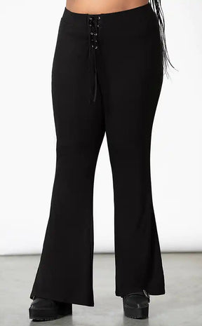 Slo-Burn Bell Bottoms [Plus-Size]-Killstar-Tragic Beautiful