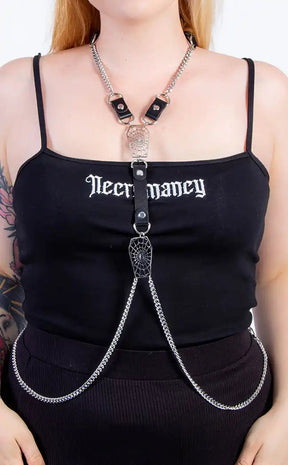 Spider Webs Chain Harness | Gothic Harnesses & Accessories Australia