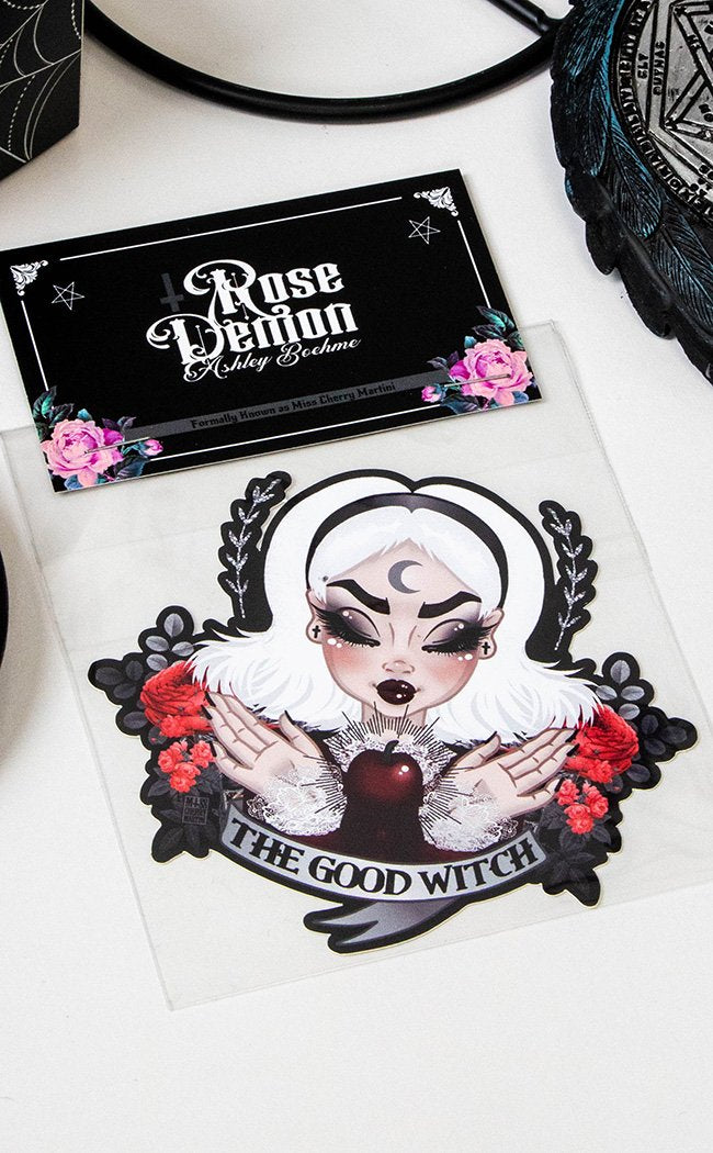 The Good Witch Sticker | Witchy Gothic Art & Stationery Australia