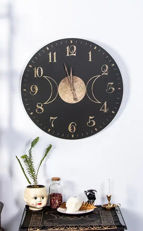 Triple Moon Witchy Wall Clock-Homewares-Tragic Beautiful