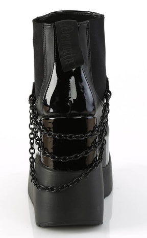 VOID-50 Black Matte/Patent Ankle Boots-Demonia-Tragic Beautiful