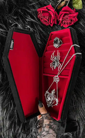 Velvet Casket Jewellery Box-Killstar-Tragic Beautiful